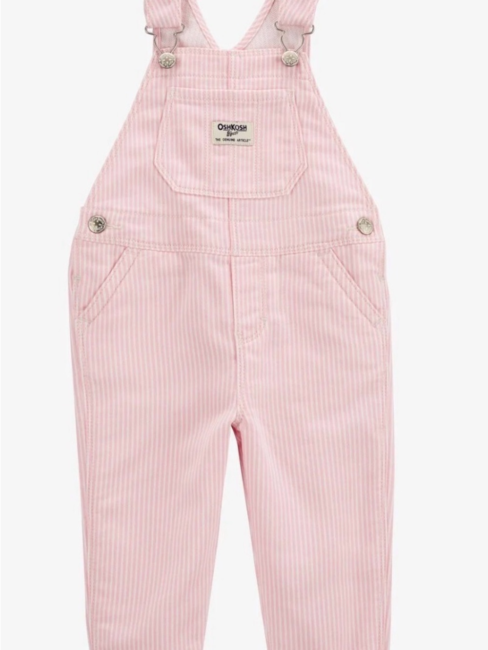 OshKosh B'gosh Pink & White Stripe Kids Overalls